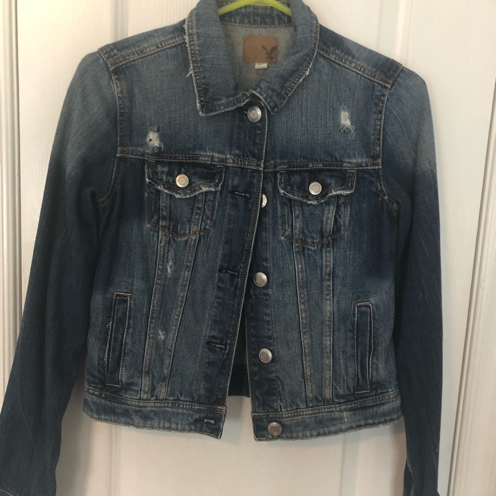 American Eagle Distressed Jean Jacket
